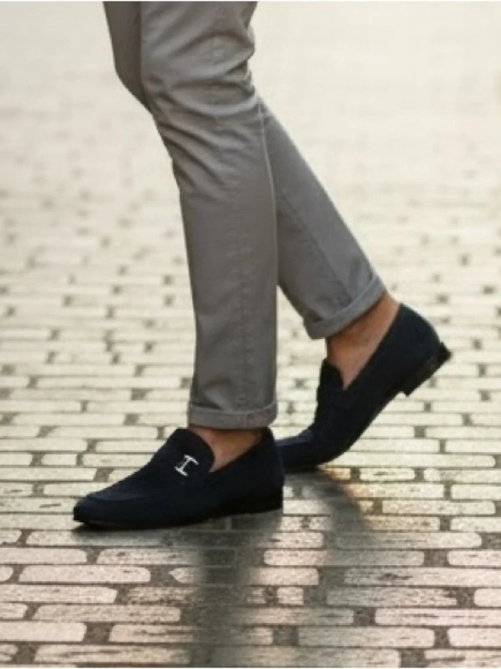 Magnanni Navy Blue Suede Bit Loafers Mens Dress Shoes 8.5 NIB Quiet Luxury $440